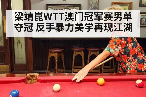 梁靖崑WTT澳门冠军赛男单夺冠 反手暴力美学再现江湖