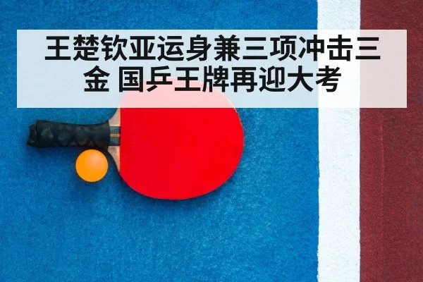 王楚钦亚运身兼三项冲击三金 国乒王牌再迎大考